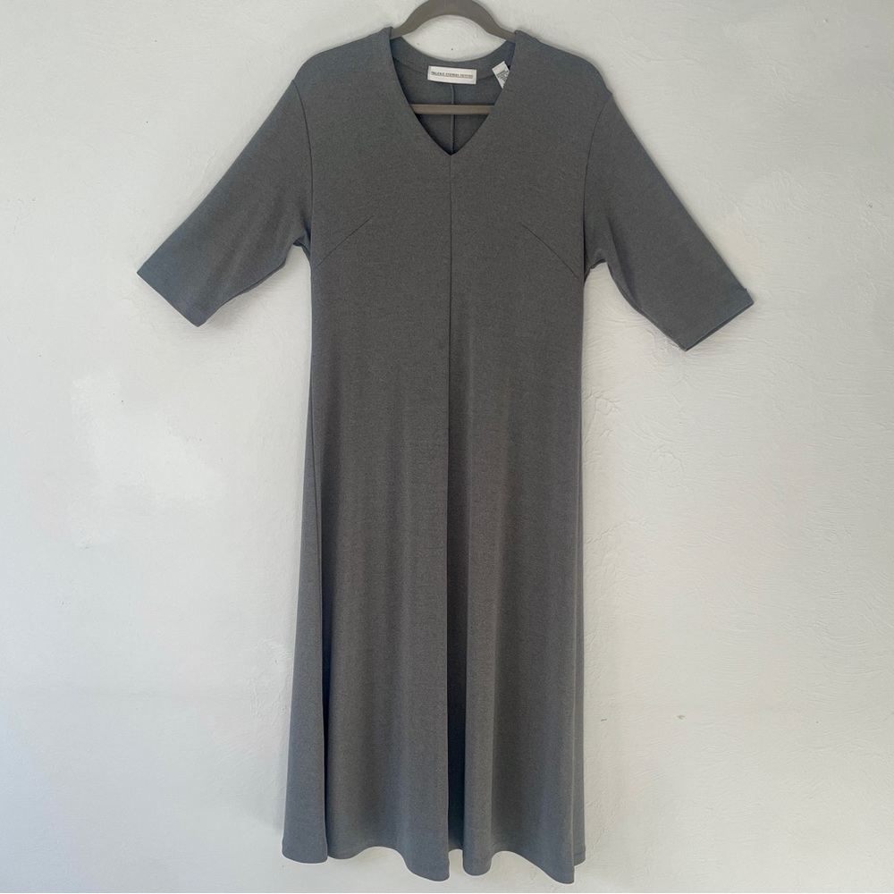 90 Minimalism Grey 3/4 Sleeve Dress